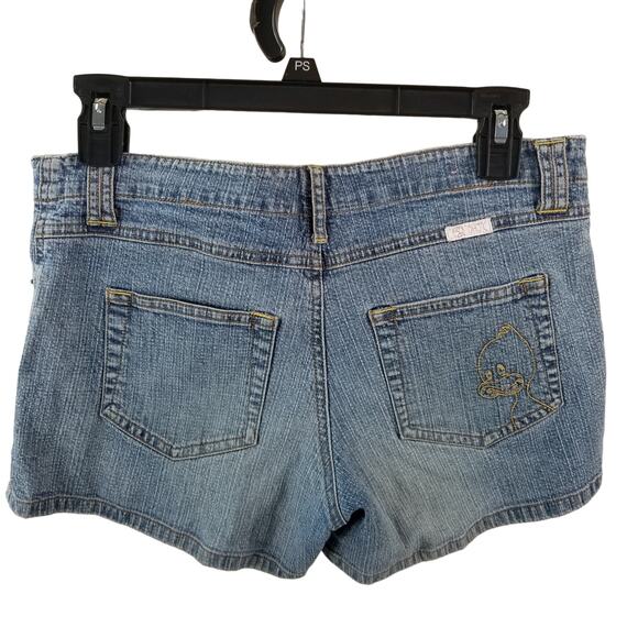 Duck Head Vintage Denim Blue Jeans Shorty Mini Shorts Button Fly Ducks Size 5 - Picture 4 of 6